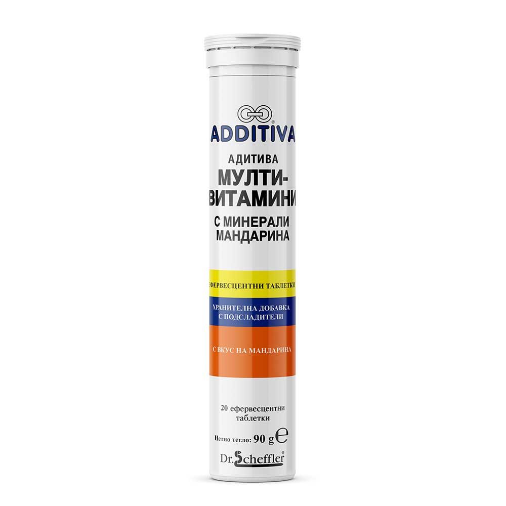 ADDITIVA Multivitamins with minerals with mandarin flavor x 20 tabl
