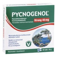 Pycnogenol Strong 40 mg maritime pine bark extract tablets for antioxidant and circulation support