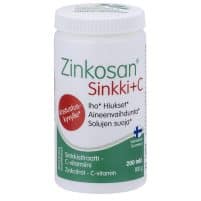 Zinkosan Sinkki C zinc citrate and vitamin C tablets for immunity support