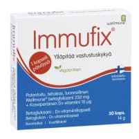 Immufix D3 vegan capsules with Wellmune beta glucan and vitamin D3 for immune system support