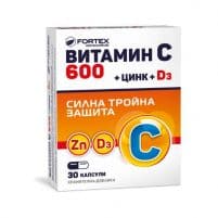 Vitamin C 600 + zinc + D3 x30caps