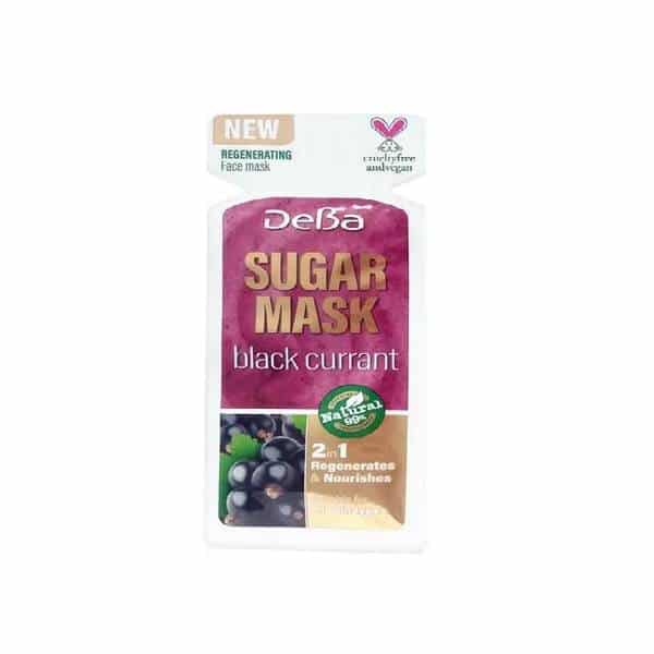 Deva Sugar Mask Black Currant Regenerating and nourishing face mask with blackcurrant extract x7 ml